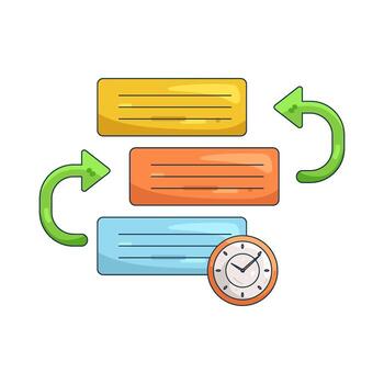 Illustration of time management flowchart vector
