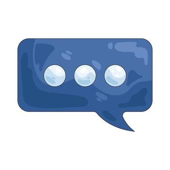Message bubble with typing indicator dots vector