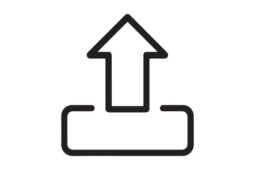 Upload icon for web and app interface design elements and ui vector