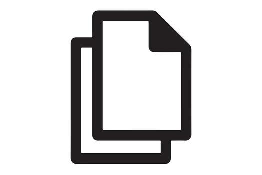 Stacked document icon for file management, copy, and new page vector
