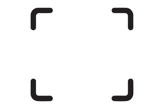 Minimalist frame icon for focus, target, or selection. ux ui element. vector