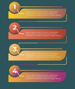 infographic template with four steps vector