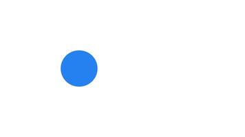 Blue circle expanding and absorbing smaller circles loading animation. Dynamic bubbles appearing. Round movement dots. Animated throbber on transparent. UI design element 4K . Progress indicator video