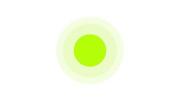pulserande grön cirkel strålande utåt läser in ikon animation. animerad lastare isolerat på vit transparent. webb design komponent 4k . buffert, spinnare, förladdare. användare gränssnitt element video