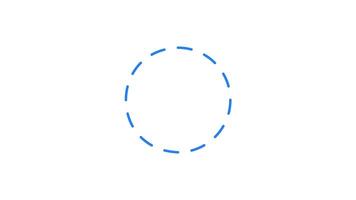 giratorio azul rayado circulo cargando icono animación. mínimo hilado. animado cargador aislado en blanco transparente. web diseño componente 4k . buffer, hilandero, precargador usuario interfaz elemento video