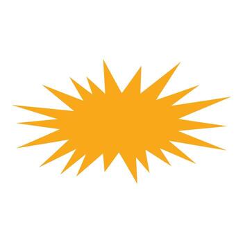 amarillo explosión forma gráfico elemento con agudo Starburst efecto aislado vector