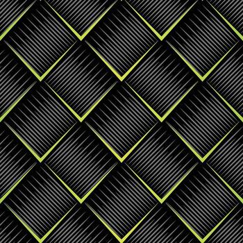 Abstract grey diagonal lines stripes seamless pattern on black background vector