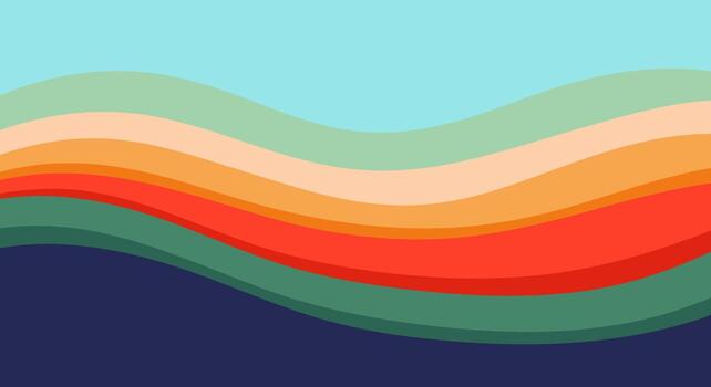 Abstract Geometric Colorful Wavy Lines Background with Vibrant Palette, Artistic Design, Seamless Curves vector