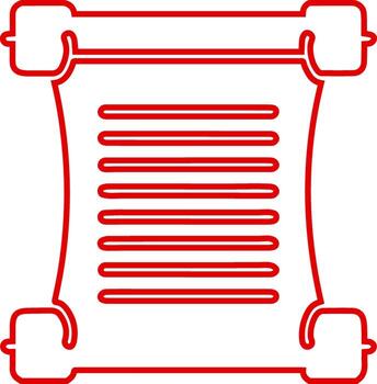 antiguo Desplazarse con rojo contorno y horizontal líneas vector