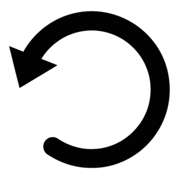 uma Preto circular seta indicando uma refrescar ou repetir Ação, isolado em transparente fundo png