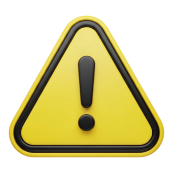 amarelo triangular Atenção placa com Preto fronteira e exclamação marca, isolado em transparente fundo png