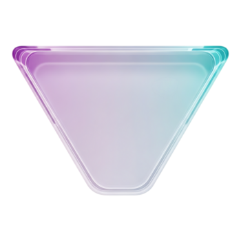 en genomskinlig triangel- prisma med en lutning av lila och kricka, isolerat på transparent bakgrund png