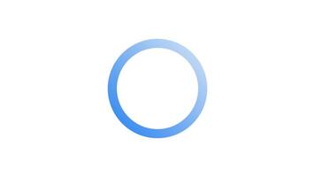 blu pendenza cerchio rispecchiato commutazione Caricamento in corso icona animazione. animato caricatore isolato su bianca trasparente. ragnatela design componente 4k . respingente, filatore, precaricatore. utente interfaccia elemento video