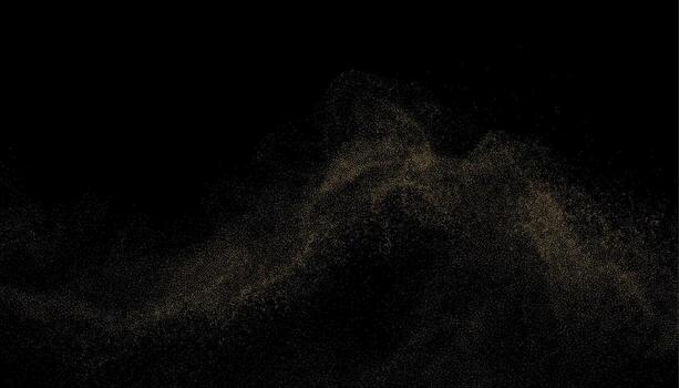 dorado partícula corriente formando parecido a una montaña ola forma vector