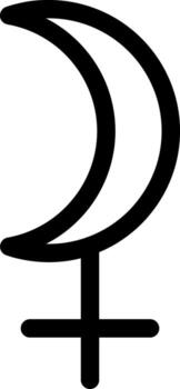 Selena Astrological Icon Design vector