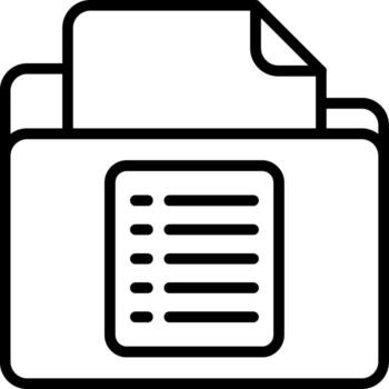 Notes Folder Outline Icon Design vector