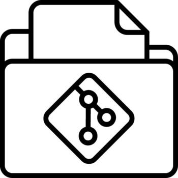 GitHub Projects Folder Outline Icon Design vector
