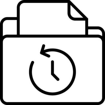 Backup Folder Outline Icon Design vector