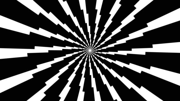 dinámica negro y blanco resumen radial modelo parecido a un hipnótico relámpago explosión vector