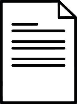 document icon with lines of text vector