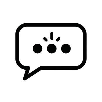 Chat bubble icon with three dots indicating typing or loading vector