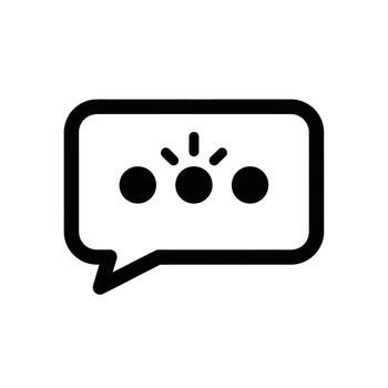 charla burbuja icono con Tres puntos y radiante líneas vector