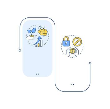 Self management skills rectangle infographic . Mindset improvement. Competencies growth. Data visualization with 2 steps. Editable rectangular options chart vector