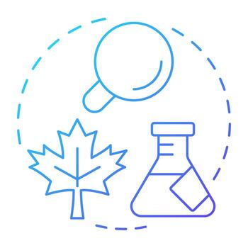 Dendrology blue gradient concept icon. Nature science, biotechnology. Ecology, environment. Round shape line illustration. Abstract idea. Graphic design. Easy to use in brochure, booklet vector