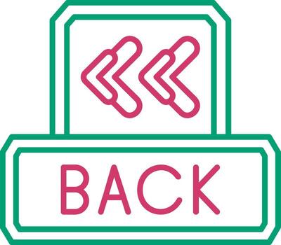 Back Interface Button Icon Illustration vector