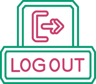 cerrar sesión usuario cuenta ilustración vector