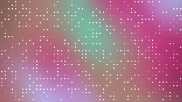 Abstract Digital Grid with Glowing Dots on a Vibrant Gradient Background. video