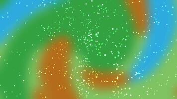abstrakt bakgrund med virvlande färger och gnistrande partiklar. video