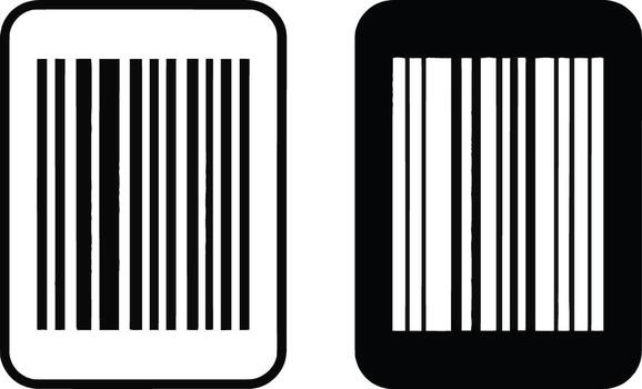 código de barras íconos aislado en blanco fondo, representando producto identificación vector