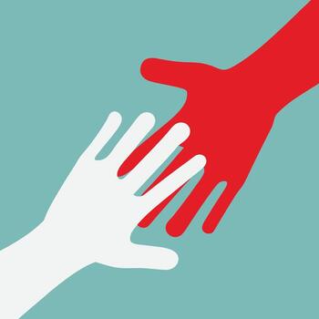 Helping Hands of Support and Unity vector