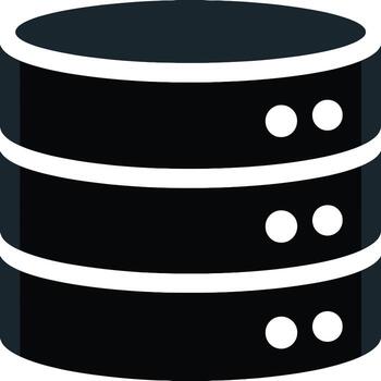 base de datos icono aislado en blanco antecedentes representando datos almacenamiento vector