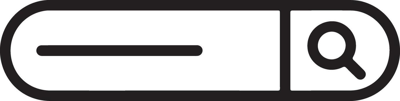 Search bar icon isolated on white background in a simple and modern style vector