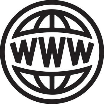 Www globe icon isolated on white background representing the world wide web vector