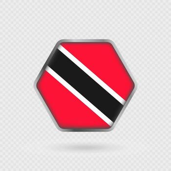 trinidad y tobago bandera en un hexágono marco. vector