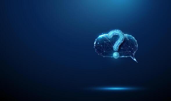 3D digital question mark design vector