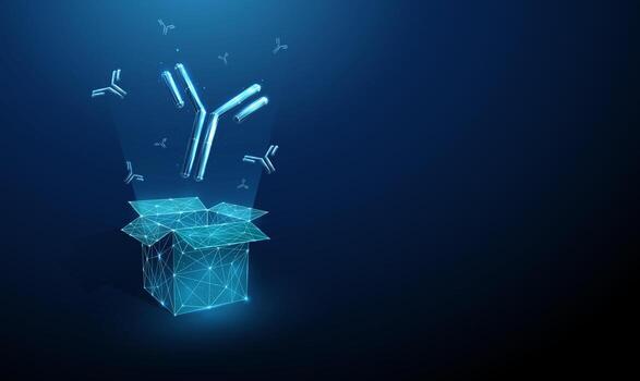 Digital box with data holograms vector