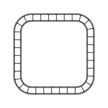 cuadrado marco con película tira como un borde. o foto cámara cinta en rectangular forma. guion gráfico diseño aislado en blanco antecedentes. fotografías collage modelo. gráfico ilustración vector