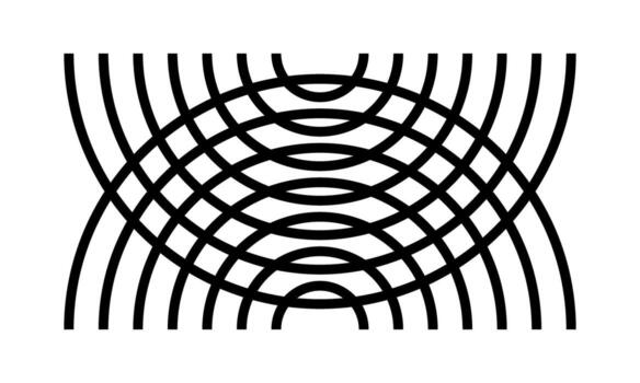 Semicircle lines and arch shapes. Geometric figure in trendy boho style. Minimalistic design element for modern template. graphic illustration vector