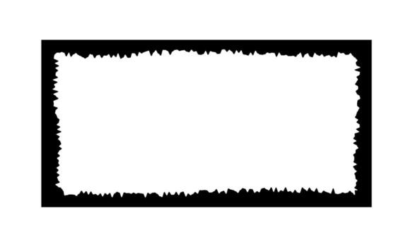 Rectangular frame for collage, photo or picture with ripped inner borders. Sheet of paper with torn inside edges. graphic illustration vector