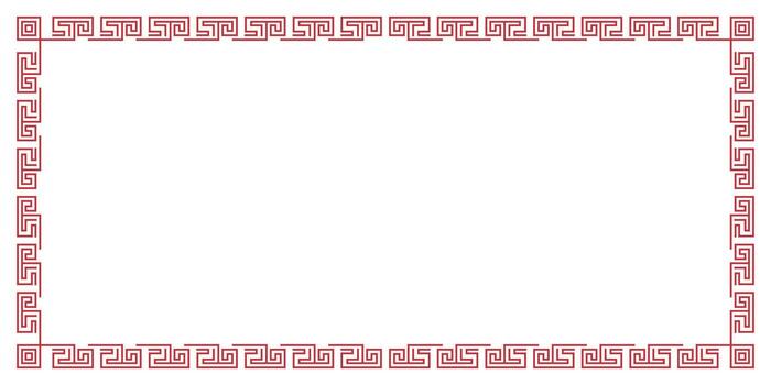 Greek Key Border Design. Traditional Meander Pattern Outline. Decorative Frame For Art, Architecture, And Design Projects. Editable Stroke. Isolated Illustration vector