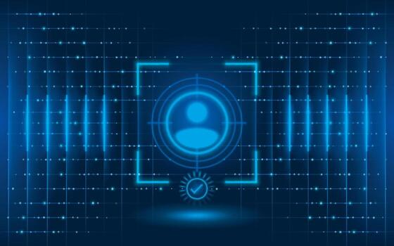 User recognition technology illustration vector