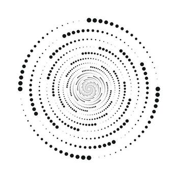 resumen simetría circular modelo con trama de semitonos efecto vector