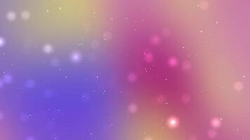 abstrakt färgrik bakgrund med bokeh effekt och partiklar flytande. video