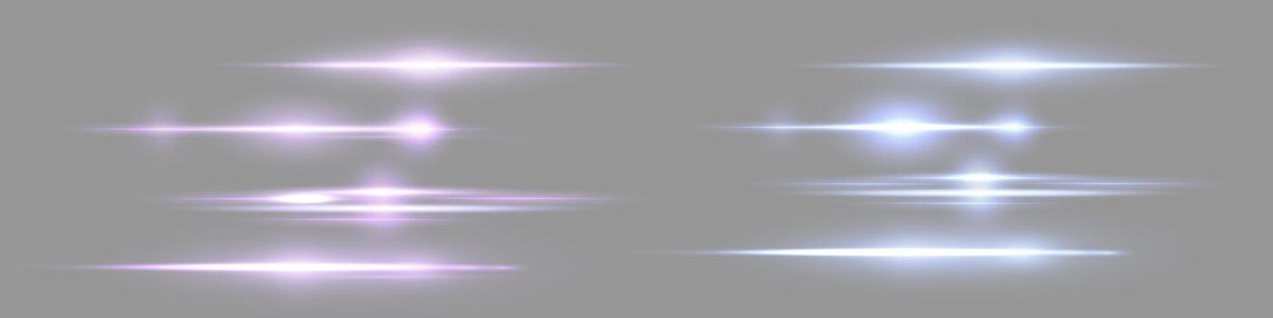 Pink and blue lens flares set. Isolated on grey background. Sun flash with rays or spotlight and bokeh. Glow flare light effect. illustration. vector