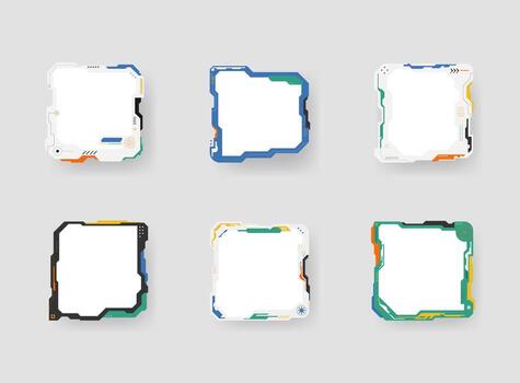 Futuristic interface ui elements. Futuristic HUD elements. Hud interface set vector