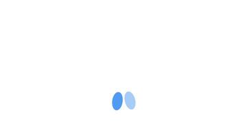 Sequential blue gradient ovals appearing loading icon animation. Animated loader isolated on white transparent. Web design component 4K . Buffer, spinner, preloader. User interface element video